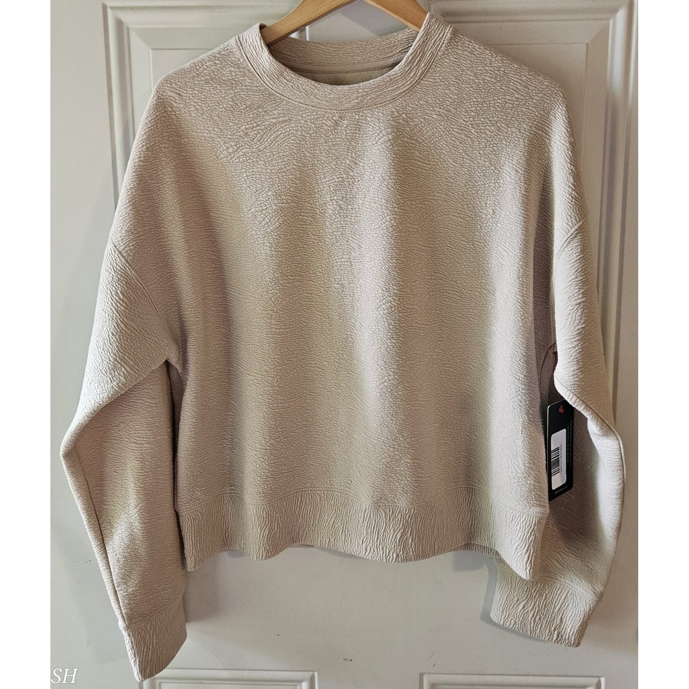 NWT Recreation by Thread & Supply Textured Sweatshirt Beige Pullover Large‎